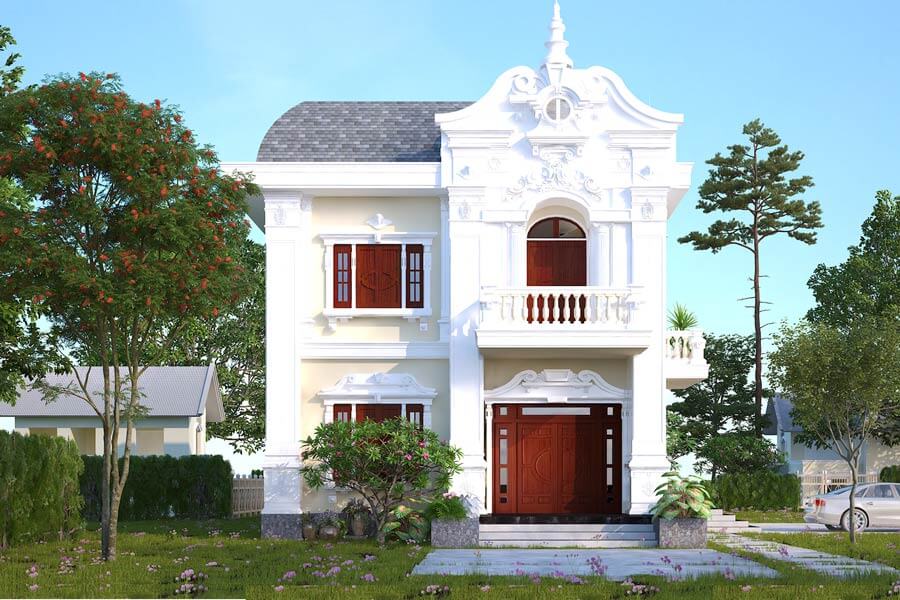 Thiết Kế Biệt Thự Cổ Điển 2 Tầng 500m2 Tại Tây Ninh – BTC01
